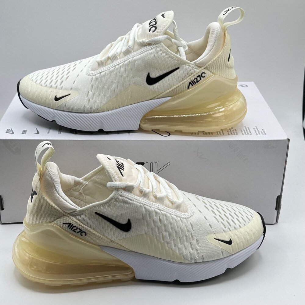 Women's Nike Air Max 270 Sail/Black-Coconut Milk AH6789-124 Size 6.5 NEW